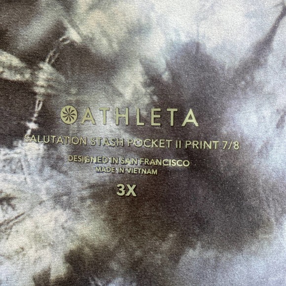 ATHLETA 3X Salutation Stash Pocket II Tye Dye Print Leggings Impeccable! - Picture 4 of 5